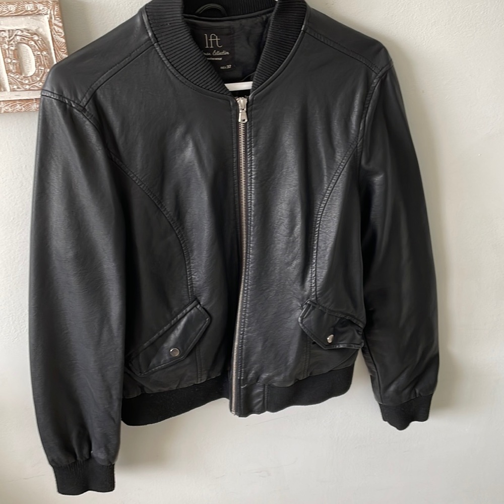 Black Women’s faux leather coat